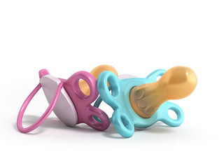 baby dummy 3D render illustration ion white background