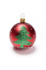 christmas ornament isolated white.