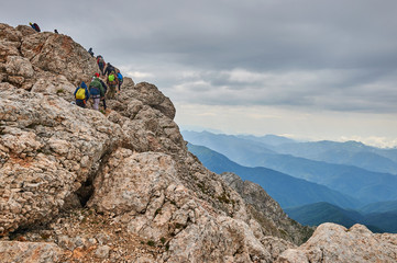 The Caucasus mountains in Russia