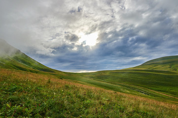 The Caucasus mountains in Russia