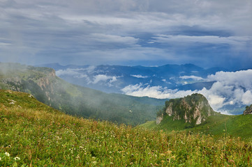 The Caucasus mountains in Russia