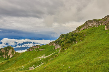 The Caucasus mountains in Russia