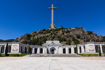 Valle de los Caidos (Valley of the Fallen) viewed from the esplanade (El Escorial, Spain)