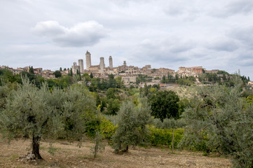 Fototapeta na wymiar View of San Gimignano Tuscany Italy