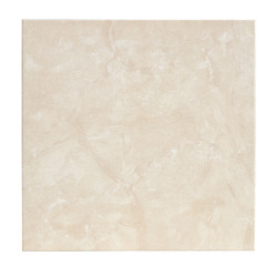 Floor ceramic tile with marble effect on white, clipping path included