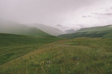 Republic of Adygea / Russia - July 28, 2018: Views on the landscape of the Caucasian Reserve