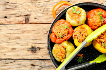 Stuffed pepper with meat