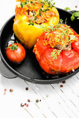 Stuffed pepper with meat
