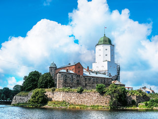 Fototapeta na wymiar Castle in Vyborg, Russia
