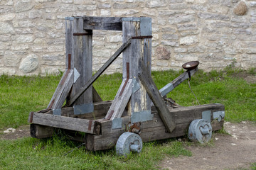 Wooden old catapult