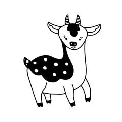 Doodle deer character.