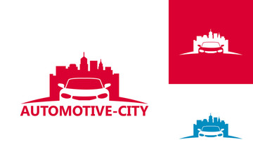 Fototapeta na wymiar Automotive City Logo Template Design Vector, Emblem, Design Concept, Creative Symbol, Icon