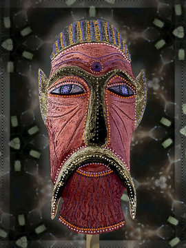 Semblant d'une sculpture africaine expos&eacute;e.