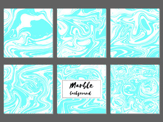 Marble hand drawn texture background card templates. Ink, freehand watercolor paint, abstract stains, strokes. Vector geometric set of wedding invitations, posters, banners, flyers, brochures, booklet