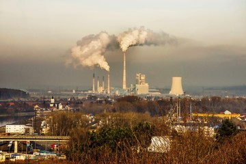 Thermal power station in Melnik, Czech republic.
