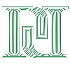 New sheqel Israel currency symbol  icon striped vector illustration