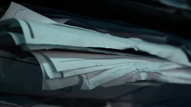 Stack of pappers in the office.