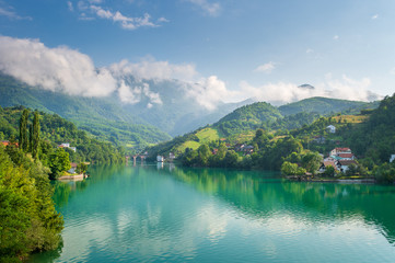 Beautiful mountain and lake landscape from Bosnia