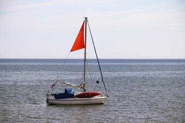 Fototapeta premium Sail boat at sea