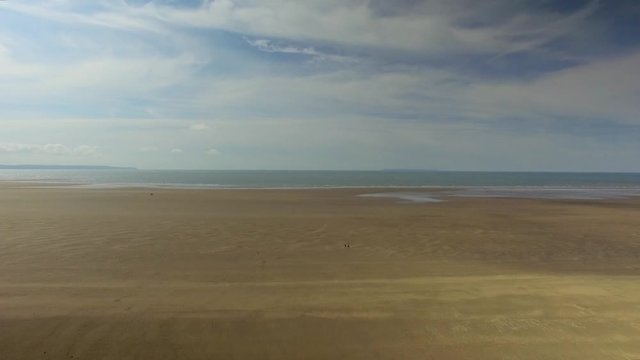 North Devon Beach Drone Climb Forward