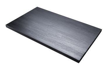 black board for serving foods with beautiful texture, cutting board on white background, isolate