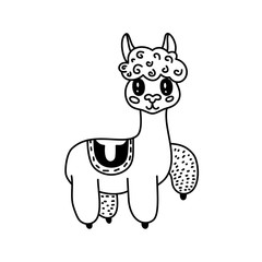 Doodle llama character