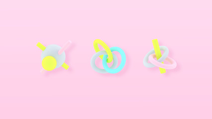 3d background. Abstract wallpaper. Shape 3d. Geometric objects. Minimalism. Simple background. Trendy modern illustration. Render. Stylish concept. Poster backdrop. Minimal style. Pastel colors.