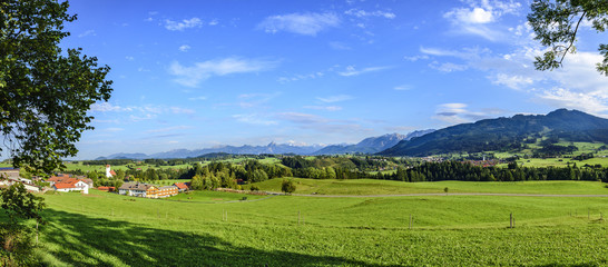 Landschaft am bayrischen Alpenrand bei Nesselwang