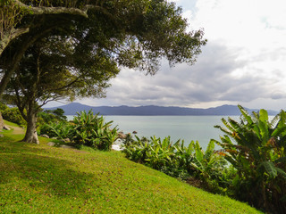A view of the ocean from Sao Jose da Ponta Grossa Fortress in Florianopolis - Brazil