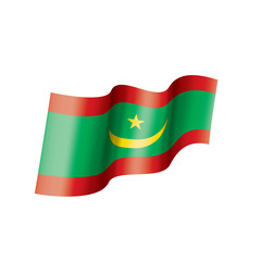 Fototapeta premium Mauritania flag, vector illustration on a white background