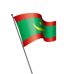 Mauritania flag, vector illustration on a white background