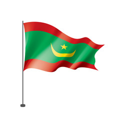 Mauritania flag, vector illustration on a white background