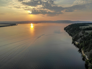 Fototapeta premium Boats at sunset