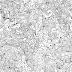 Fototapeta premium Vector Seamless Doodle Pattern