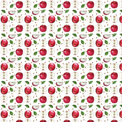 Apple watercolor pattern
