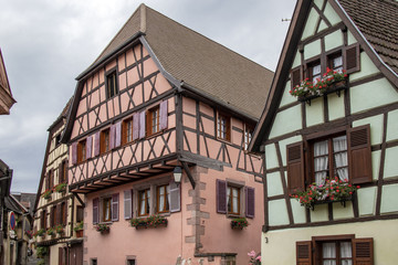 Ribeauvillé. Maisons à colombages, Alsace, Haut Rhin. Grand Est