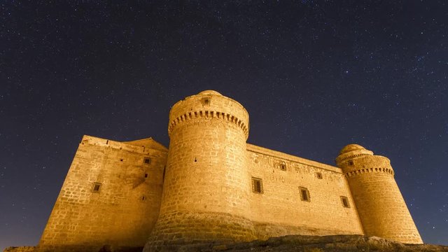 Castillo de la Calahorra with stars at night
