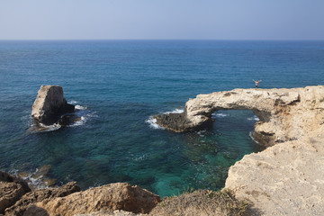 Fototapeta na wymiar love bridge in cyprus