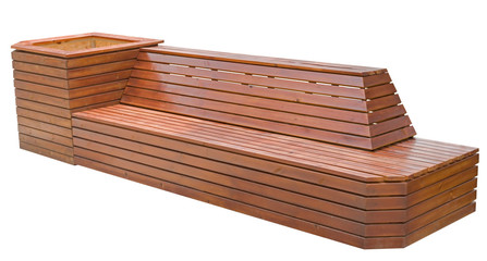  Park Bench Isolated on White