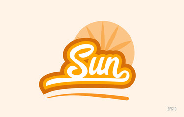 sun orange color word text logo icon
