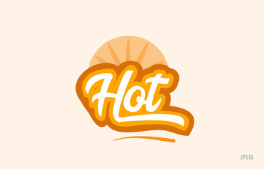 hot orange color word text logo icon