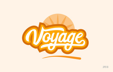 voyage orange color word text logo icon