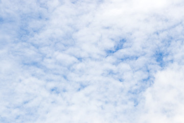 Blue color sky with white cloud background