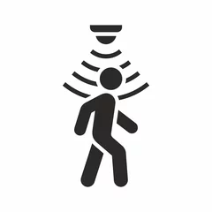 Fotobehang Motion sensor icon, walking man © Janis Abolins
