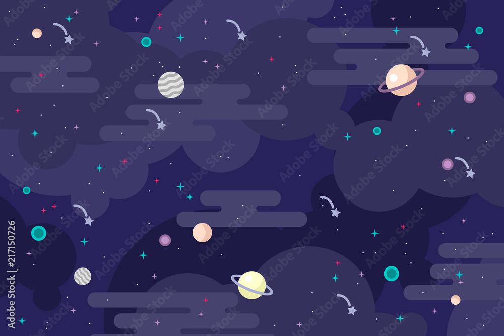 Wall mural galaxy background vector illustration