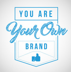 you are your own brand stamp seal illustration