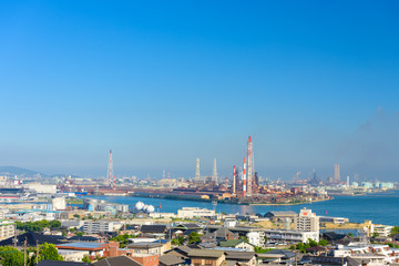 夏の北九州工業地帯