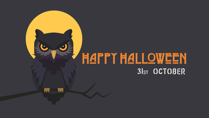 happy halloween vector background minimal style.