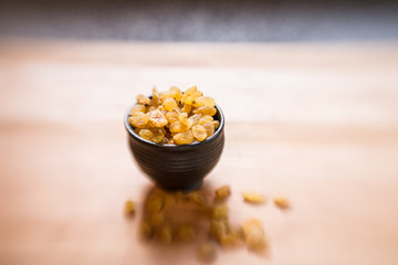 Bowl of raisins