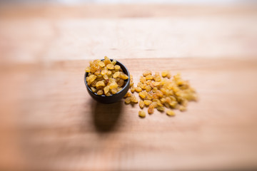 Raisins in a bowl